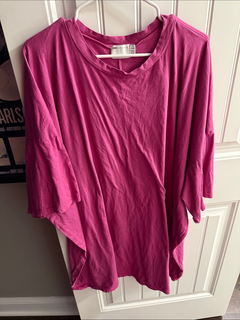 ASOS Curve Oversized Mini Dress in Bright Pink